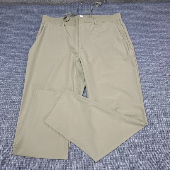Fabletics The Only Pant Mens Large 34x29‎ Beige Performance Golf Stretch Comfort - Picture 1 of 16